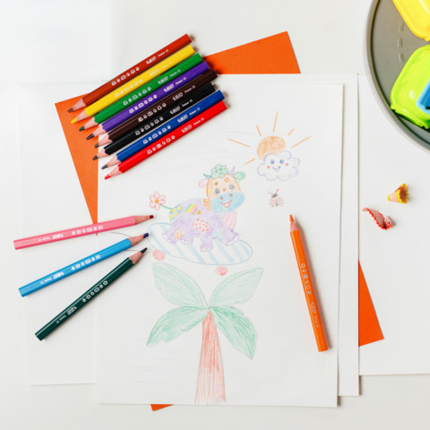 Matite colorate BIC Kids Evolution Triangle con fusto triangolare in conf. 12 pezzi assortiti - 82973511